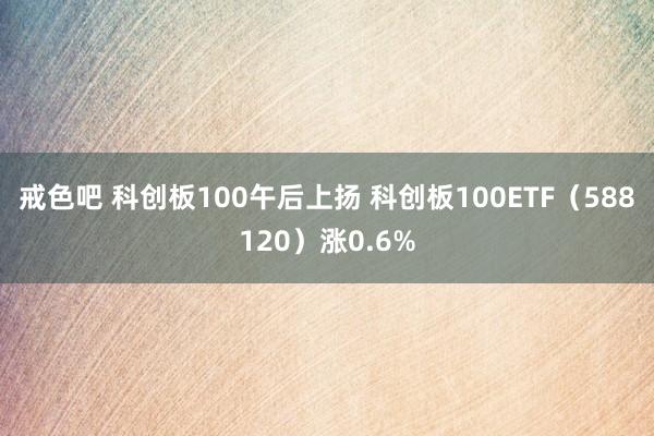 戒色吧 科创板100午后上扬 科创板100ETF（588120）涨0.6%