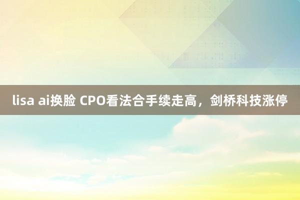 lisa ai换脸 CPO看法合手续走高，剑桥科技涨停