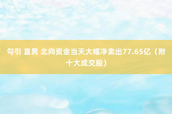 勾引 直男 北向资金当天大幅净卖出77.65亿（附十大成交股）