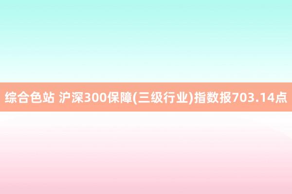 综合色站 沪深300保障(三级行业)指数报703.14点