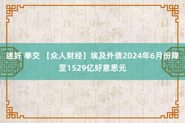 迷奸 拳交 【众人财经】埃及外债2024年6月份降至1529亿好意思元