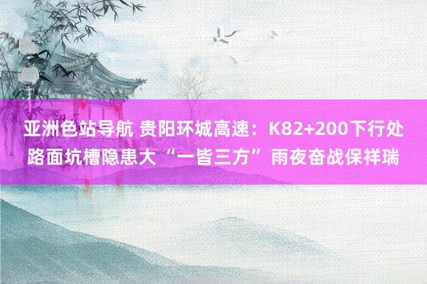 亚洲色站导航 贵阳环城高速：K82+200下行处路面坑槽隐患大 “一皆三方” 雨夜奋战保祥瑞