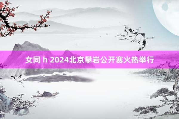 女同 h 2024北京攀岩公开赛火热举行