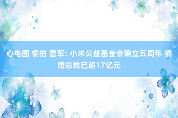 心电图 偷拍 雷军: 小米公益基金会确立五周年 捐赠总数已超17亿元