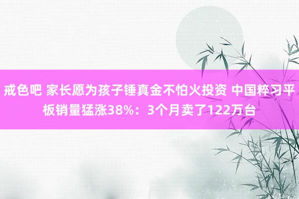 戒色吧 家长愿为孩子锤真金不怕火投资 中国粹习平板销量猛涨38%：3个月卖了122万台