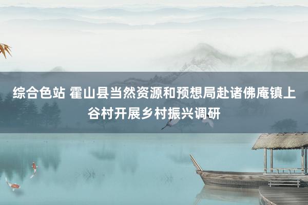 综合色站 霍山县当然资源和预想局赴诸佛庵镇上谷村开展乡村振兴调研