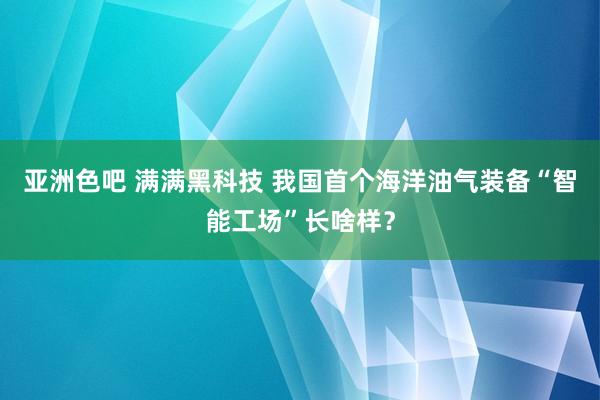 亚洲色吧 满满黑科技 我国首个海洋油气装备“智能工场”长啥样？