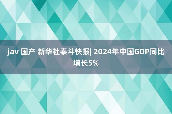 jav 国产 新华社泰斗快报| 2024年中国GDP同比增长5%